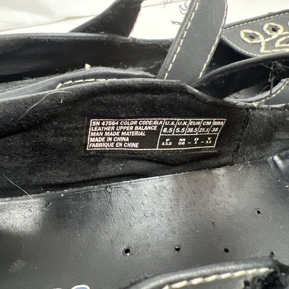 Skechers 47564 Black Leather Casual Mary Jane Flats Shoes Women's Size 8.5 - Picture 8 of 14